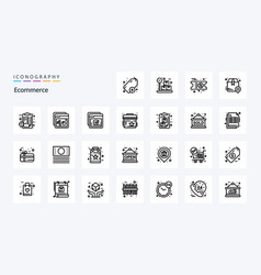 25 Ecommerce Line Icon Pack