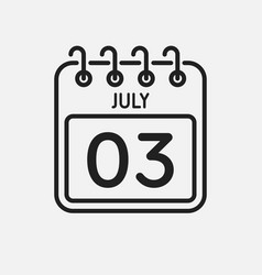 Icon Page Calendar Day - 3 July