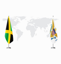 Jamaica And United States Virgin Islands Flags