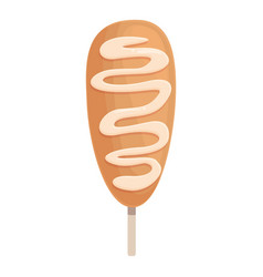 Sausage Corn Icon Cartoon Corndog Food