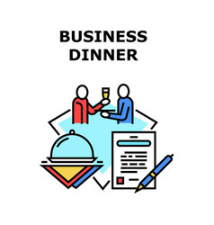 Business Dinner Concept Color