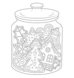 Christmas Gingerbread Cookies In A Jar Art