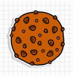 Cute Funny Chocolate Cookies Sticker Hand