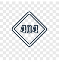 Error 404 Concept Linear Icon Isolated