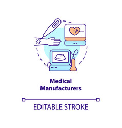 Medical Manufacturers Concept Icon