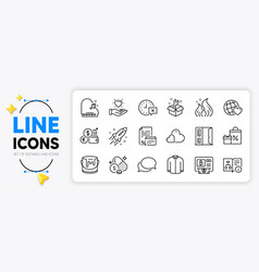 Time Sulfur Mineral And Open Door Line Icons