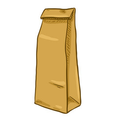 Cartoon Brown Paper Bag For Grocery Shopping