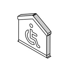 House For Disabled Isometric Icon