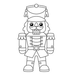 Christmas Nutcracker Isolated Coloring Page