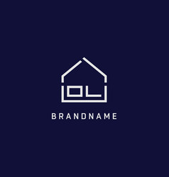 Initial Letter Ol Roof Real Estate Logo Design