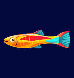 Cartoon Aquarium Tropical Neon Tetra Fish