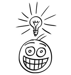 Cartoon Of Man With Light Bulb Above His Head Who