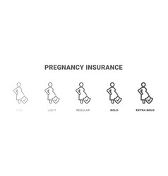 Pregnancy Insurance Icon Thin Regular Bold