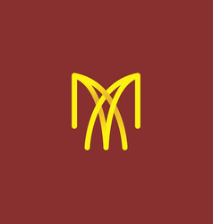 Letter M Line Logo Design M Icon