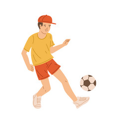 Teenager Playing Football