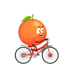 Cartoon Orange Fruit Icon Funny Sportsman