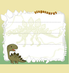 Frame Border Of Dinosaur Cartoon For Kids