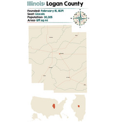 Map Of Logan County In Illinois