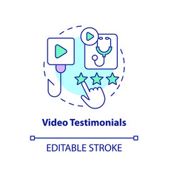 Video Testimonials Concept Icon