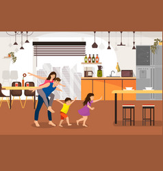 Happy Family Buy New Home Cartoon Concept