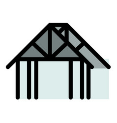 House Frame Icon Color Outline