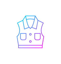 Denim Vest Gradient Linear Icon