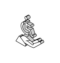 Hand Hold Disabled Human Sign Isometric Icon