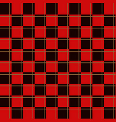 Seamless Pattern Black And Red Checkered Plaid