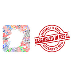 Assembled In Nepal Stamp And Limburg Province Map