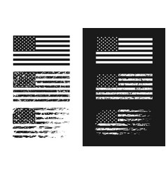 Black And White Usa Flags