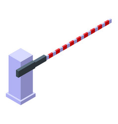 Guard Rail Barrier Icon Isometric Style