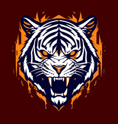 Scary Tiger Head Art