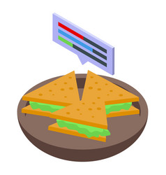 Food Raiting Icon Isometric Safety Critic