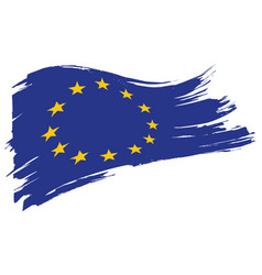 Grunge European Union Flag On White Background