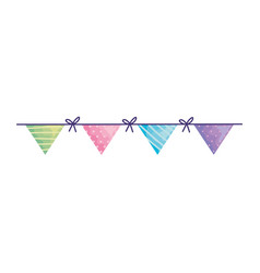 Happy Birthday Triangles Garlands Hanging Acuarela