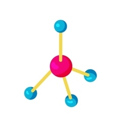 Molecule Icon In Cartoon Style