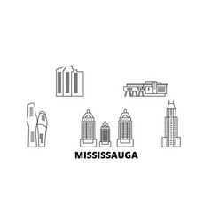 Canada Mississauga Line Travel Skyline Set