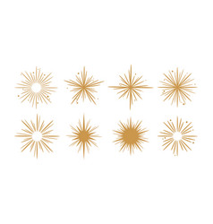 Gold Starburst Clip Art Set