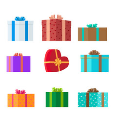 Set gifts isolated on white background Royalty Free Vector