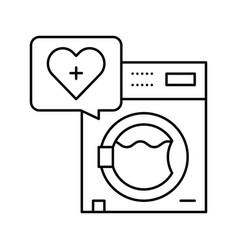 Wash Laundry Homecare Service Line Icon