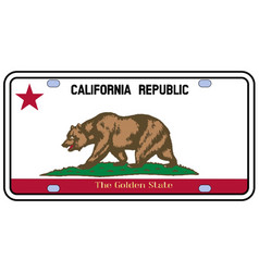 California License Plate Flag