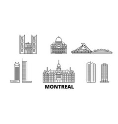 Canada Montreal Line Travel Skyline Set