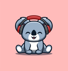 Koala Sitting Hearing Music Cute Creative Kawaii