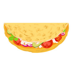 Mexican Taco Icon Cartoon Mexico Food