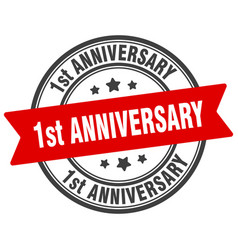 1st Anniversary Stamp 1st Anniversary Label On