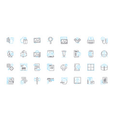 Polyhedra Linear Icons Set Vertex Face Edge