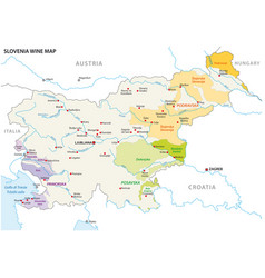 Slovenia Wine Growing Regions Map