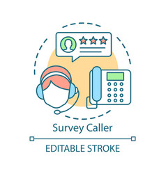 Survey Caller Concept Icon Call Center Agent Idea