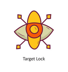 Target Lock Fill Outline Icon Design Illust