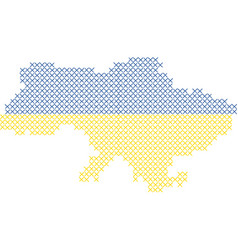 Ukraine Territory Embroidery Blue